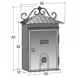 Cassetta per lettere ferro battuto