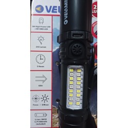 Torcia led 3 w ricaricabile  diverse funzioni