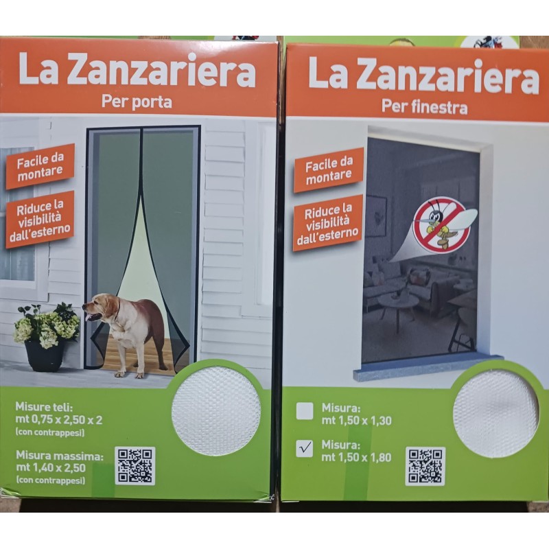 Zanzariere con velcro finestra e porta